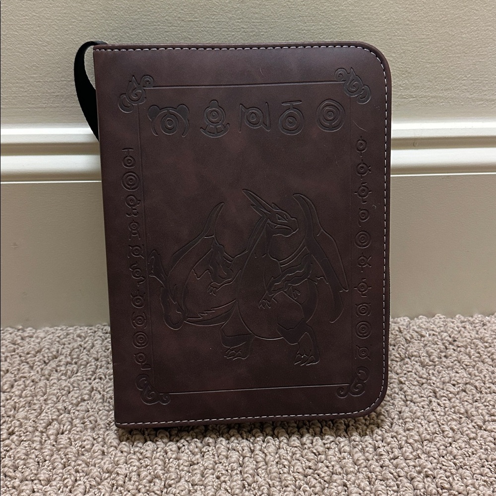 Brown Embossed Zip-Around Pokemon Case